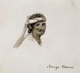 Navajo Warrior, 1869-1871 (akvarell)