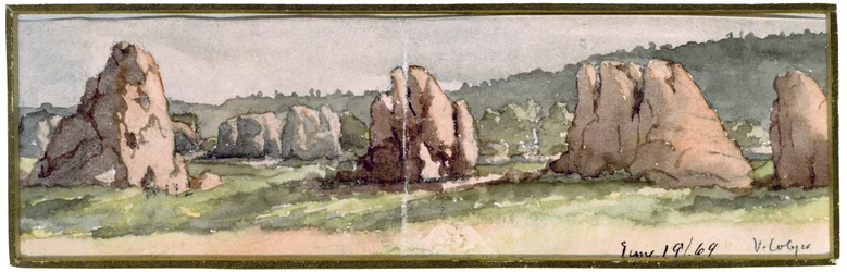 Rock Scene, Arizona, 19 juni 1869 (akvarell)