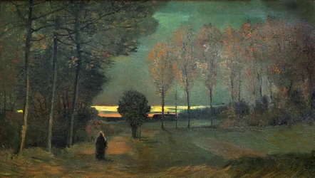 Höstlandskap på kvällen, 1884.