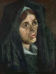 Chef för en bondkvinna i en grön sjal, 1885.