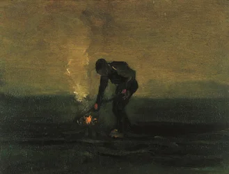 Bonde som bränner ogräs, 1883