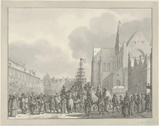 Fransmännens ankomst på Grote Markt i Haarlem, 1795
