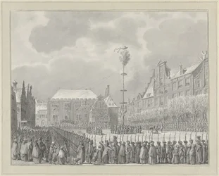 Avskaffande av Stadtholdership på Grote Markt i Haarlem, 1795
