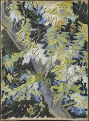 Acacia en fleur - Acacia Flowering, av Gogh, Vincent, van (1853-1890). Olja på duk. Mått: 33x24 cm. Nationalmuseum Stockholm