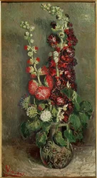 Bukett blommor (olja på duk)