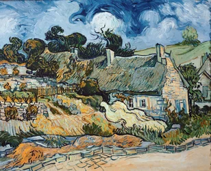 Chaumes de Cordeville till Auvers-Sur-Oise (olja på duk