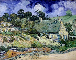 Chaumes de Cordeville i Auvers-sur-Oise (Auvers sur Oise) Målning av Vincent van Gogh (1853-1890) 1890 sön. 0,73x0,92 m Paris, Orsay-museet