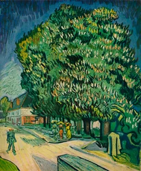 Kastanjeträd i blom, 1890