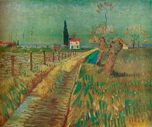 Stuga bland fält, c1890