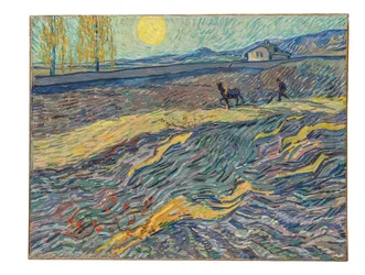 Bonde på ett fält, 1889
