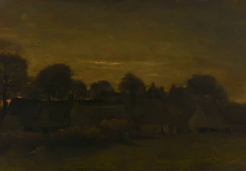 Farming Village vid Twilight
