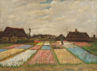 Blomsterrabatter i Holland, ca 1883 (olja på duk på trä)
