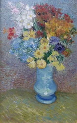 Blommor i en blå vas, ca 1887 (olja på duk)