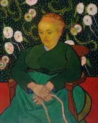 La Berceuse Woman Rocking a Cradle, Augustine-Alix Pellicot Roulin, 1851-1930, 1889.