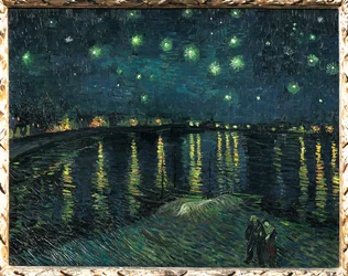 La nuit etoilee - Stjärnklar natt, Arles 1888 (målning på duk)
