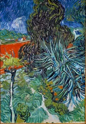 Doktor Gachets trädgård i Auvers sur Oise (Auvers-sur-Oise) Målning av Vincent van Gogh (1853-1890) 1890 Sön. 0,73x0,52 m Paris, Orsay-museet