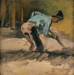 Man i arbete, ca 1883