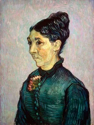 Porträtt av Madame Jeanne Lafuye Trabuc, 1889.