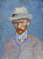 Självporträtt av Gogh, Vincent, van (1853-1890). Olja på kartong, storlek: 19x14,1