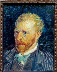 Självporträtt, målning av Vincent van Gogh (1853-1890), 1887, Sol. 0,44 x 0,35 m, Paris, Musée d