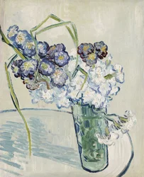 Stilleben, vas med nejlikor, juni 1890