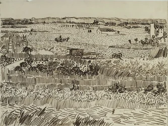 Skörden i Provence för Émile Bernard, 1888