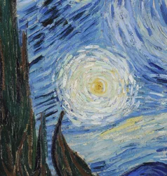 The Starry Night, juni 1889 (olja på duk) (detalj av 702746)
