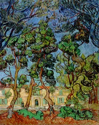 Träd i trädgården vid Saint-Paul-sjukhuset, 1889