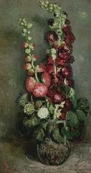 Vas med stockrosor, 1886