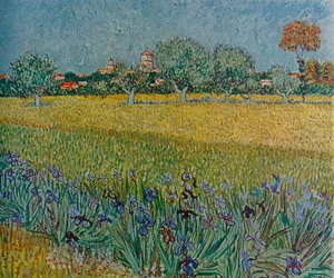 Utsikt över Ales med iris i blom, 1888