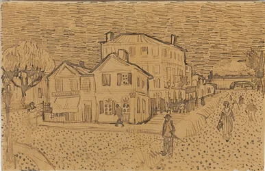 Vincents hus i Arles, från ett brev till sin bror Theo, avrättat i Arles, 1888