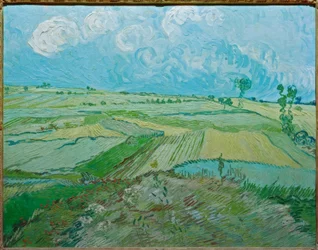 Vetefält i Auvers med regnmoln