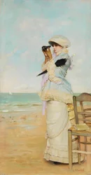 En vue - Målning av Vicente Palmaroli y Gonzalez (1834-1896) - Olja på trä - 43x22 - Museo del Prado, Madrid