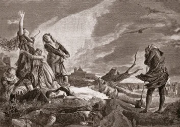 Spanska frihetskriget (1808-1814). Begravning i La Moncloa, Madrid den 3 maj