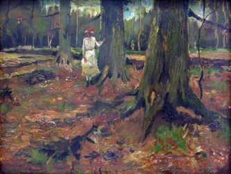 Flicka i skogen