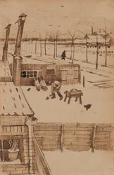 View from the window of Vincents studio in winter I (1883)