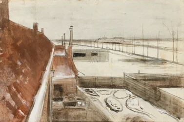 View from the window of Vincents studio in winter II (1883)