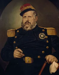 Porträtt av Ferdinand II av Bourbon-Två Sicilien (olja på duk)