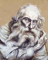 Självporträtt, av Vincenzo Gemito (1852-1929), tempera på papper, 50x40 cm