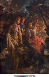 Genrescen eller skörd (Harvest) Målning av Vincenzo Migliaro (1858-1938) 1895 Privatsamling