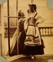 Studie av en flicka i bondedräkt, ca 1855-65