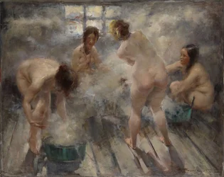 I en rysk Banya, 1916