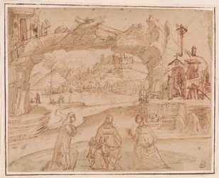 Carpaccio - Jungfru med barn och helgon i ett landskap, ca 1500-1510
