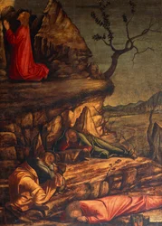 Jesus i Getsemane trädgård eller bön i trädgården