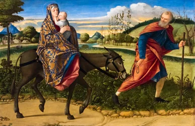 Flykten till Egypten, ca 1516-1518 (olja på trä)
