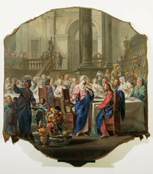 Bröllop i Cana av Vittorio Maria Bigari (1692-1776)