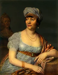 "Porträtt av en okänd kvinna med huvudbonad", 1812, 1965.