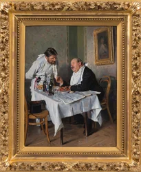 I en restaurang av Makovsky, Vladimir Yegorovich (1846-1920)