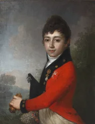 Porträtt av baron Alexey Nikolaevich Serdobin 1790-1834 som barn.