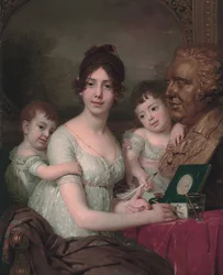 Porträtt av grevinnan Liubov Ilyinichna Kusheleva, född Bezborodko 1783-1809 med barn, 1803
